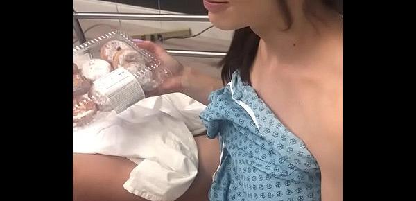  Public Sex, Hospital Masturbation and Handjob Caught On The Phone with Big Cumshot